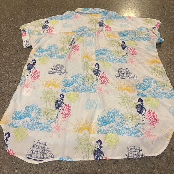 Jane & Delancy button down blouse resort wear size L - Picture 5 of 11